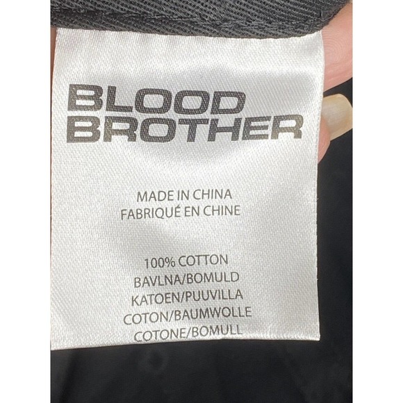 BLOOD Brother Logo Baseball Cap in Deep Black - Picture 8 of 9